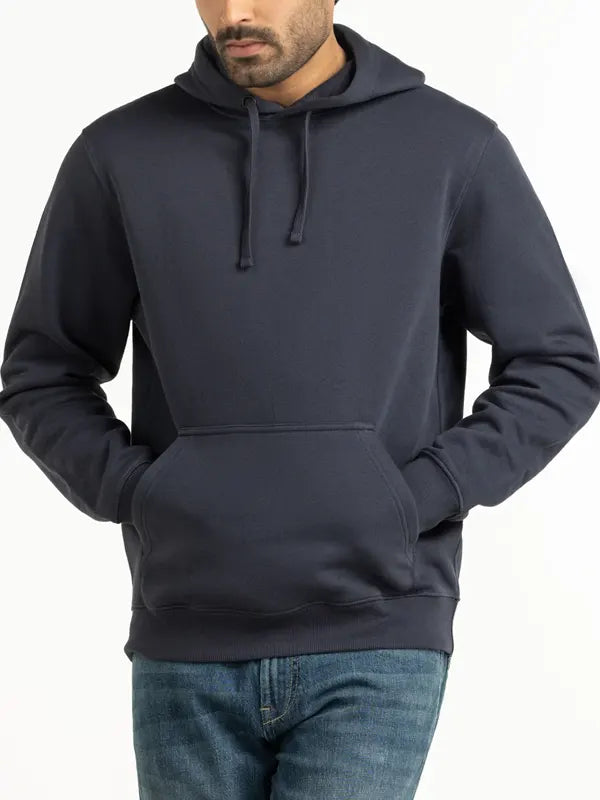 Domenic Hintz Mens Navy Blue Pullover Hoodie