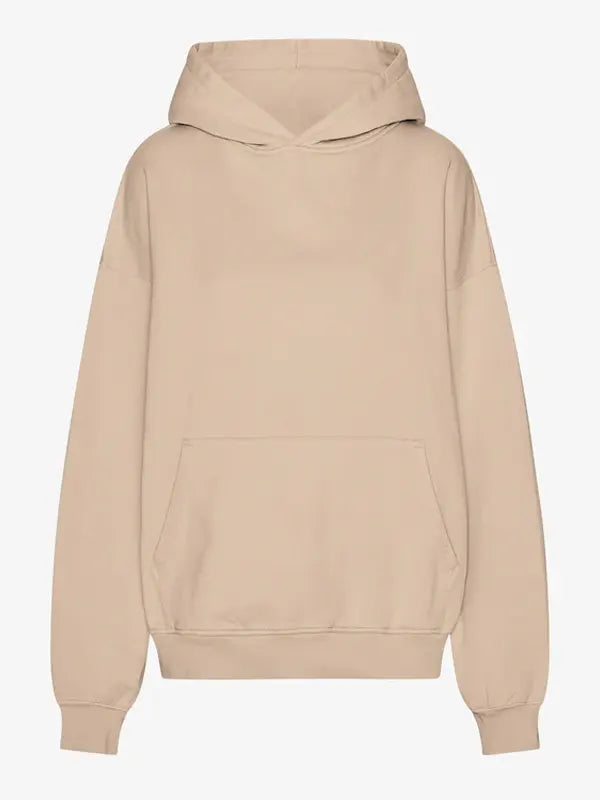 Evelyn Women's Beige Pullover Oversize Hoodie