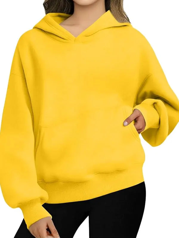 Isabella Women's Yellow Pullover Hoodie