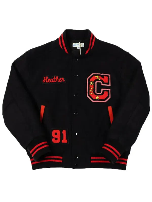 Letter C Black Varsity Jacket