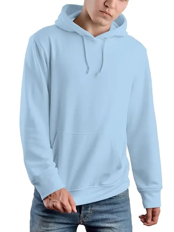 Mabel Turner Mens Sky Blue Pullover Hoodie