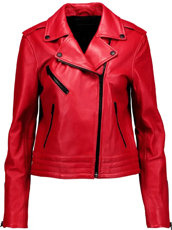 RAG And Bone Red Leather Jacket