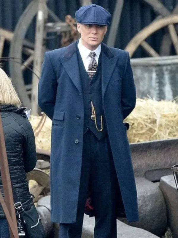 Tommy Shelby Peaky Blinders Blue Wool Coat