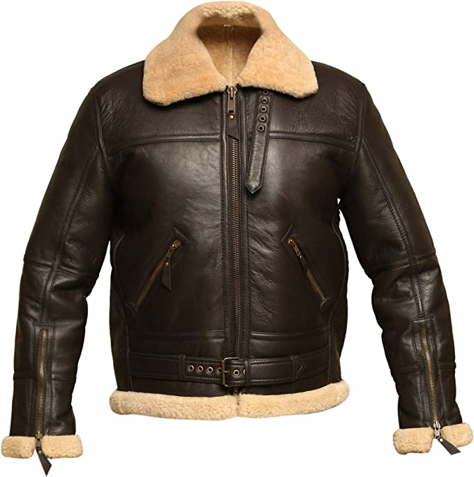 Vintage-Brown-Leather-Shearling-Jacket