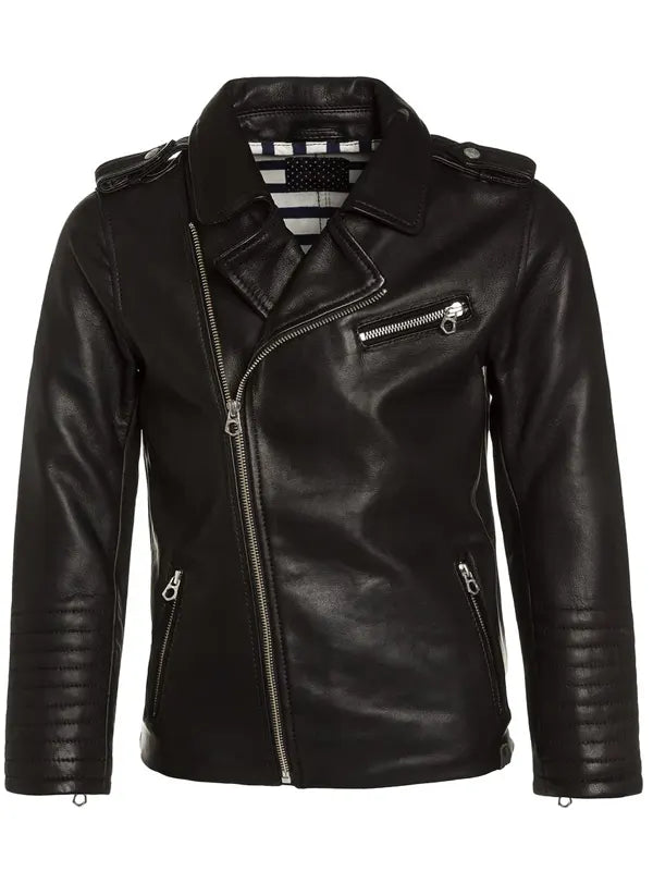Scotch & Soda Leather Biker Jacket