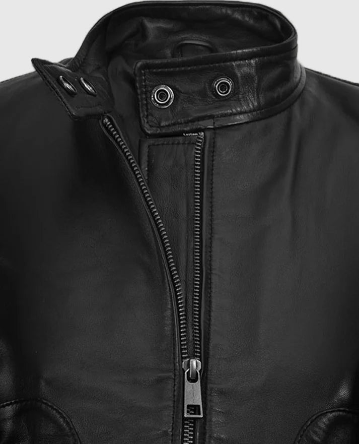 
Carrie-Anne Moss The Matrix Black Leather Jacket