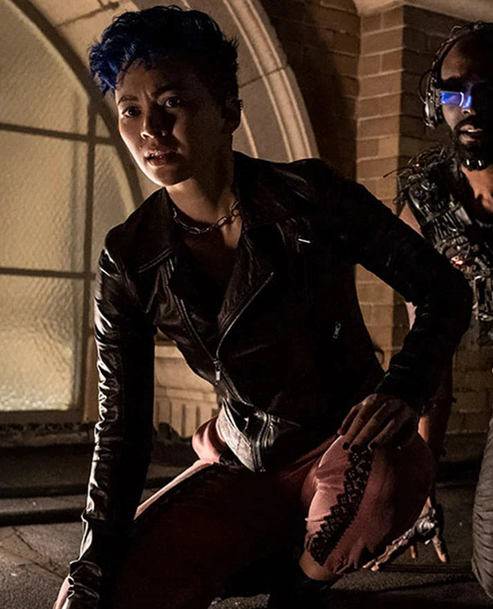 Jessica Henwick The Matrix Black Leather Jacket
