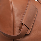 Deluxe Travel Leather Duffle Bag, Brown Zing Apparel