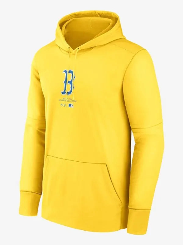 Yellow Red Sox Sweatshirt