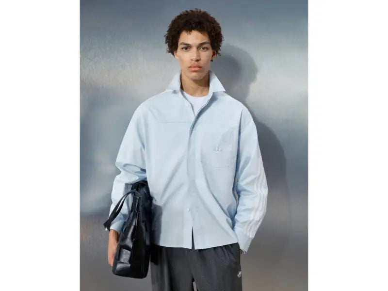 Adidas x ASOS Funnel Neck Blue Shirt