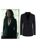 The Night Agent S03 Catherine Weaver Black Double Breasted Blazer