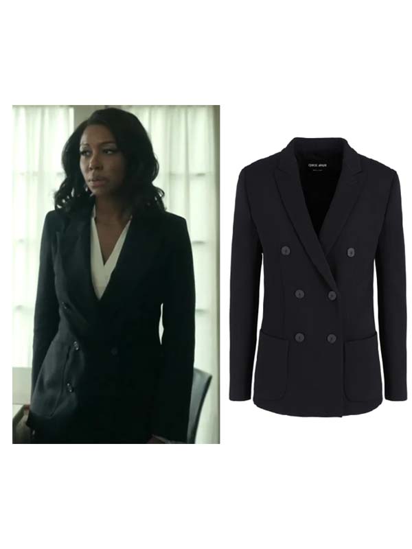 The Night Agent S03 Catherine Weaver Black Double Breasted Blazer
