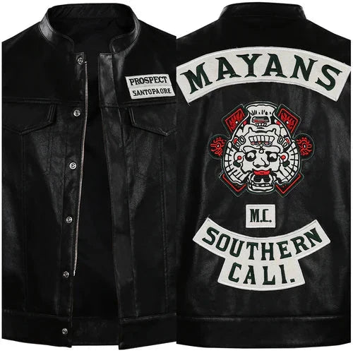 Angel Reyes Mayans M.C Leather Vest The Trendy Jacket