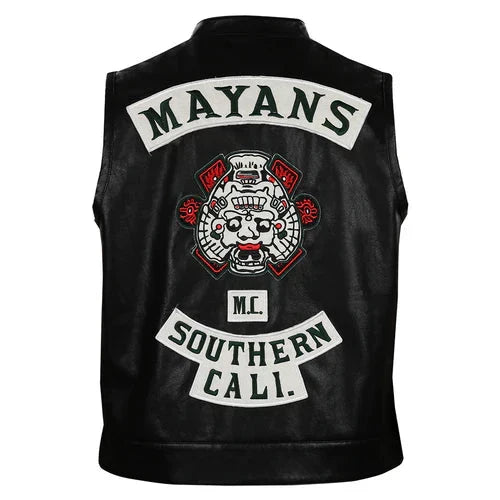 Angel Reyes Mayans M.C Leather Vest The Trendy Jacket