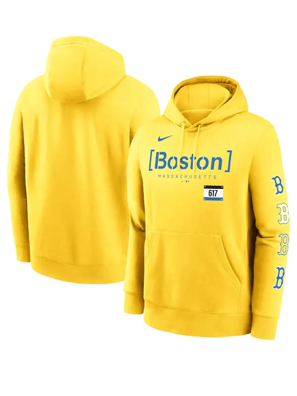 Yellow Red Sox Sweatshirt