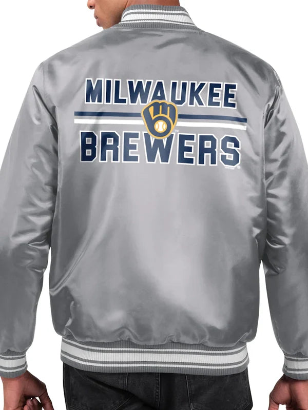 Milwaukee Brewers Scout Varsity Satin Jacket