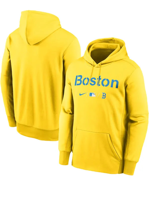 Yellow Red Sox Sweatshirt