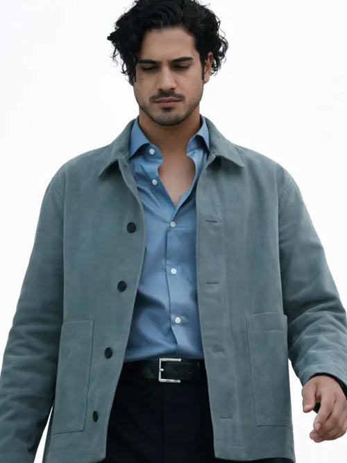 

56 Days S01 Avan Jogia Suede Jacket