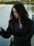 
56 Days S01 Dove Cameron Black Leather Blazer