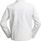 White Leather Jacket - Zing Apparel