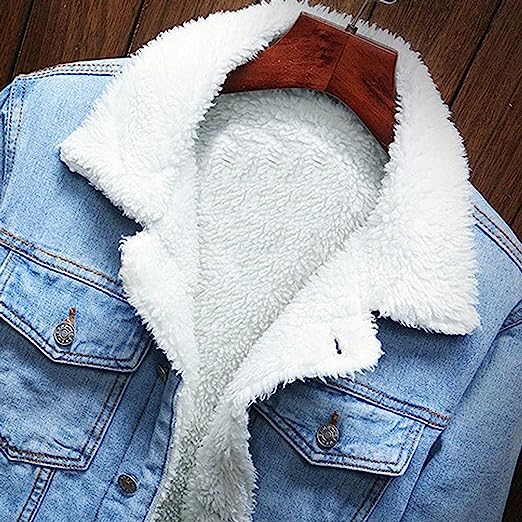 Windbreaker Cotton Denim Trucker Jacket, Collar