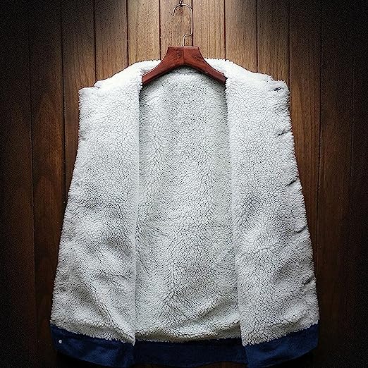 Fleece Lined Denim Jacket Men, Blue Zing Apparel