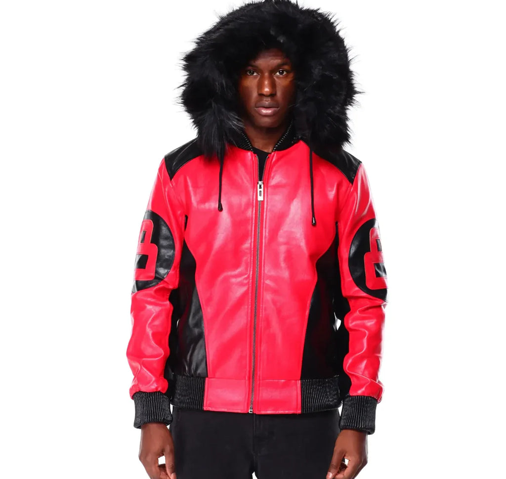 8_Ball_Red_Leather_Hooded_Jacket_For_Sale