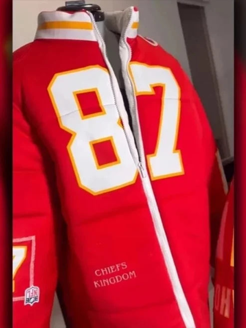 Shop 87 Taylor SWIFT Travis Kelce Puffer Jacket