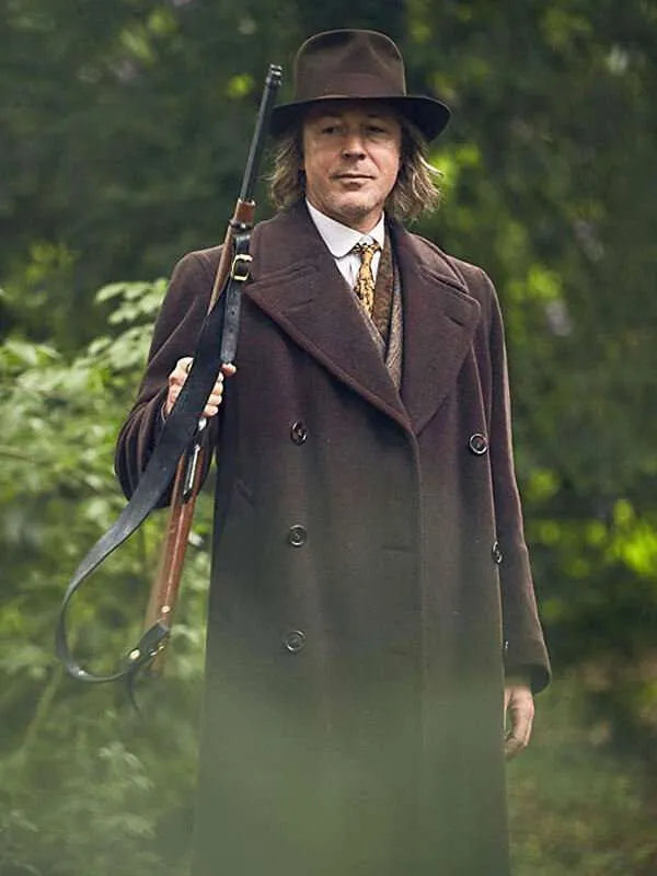 Peaky Blinders Aidan Gillen Black Wool Coat