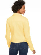 Adaline Bernier Women's Yellow Denim Jacket