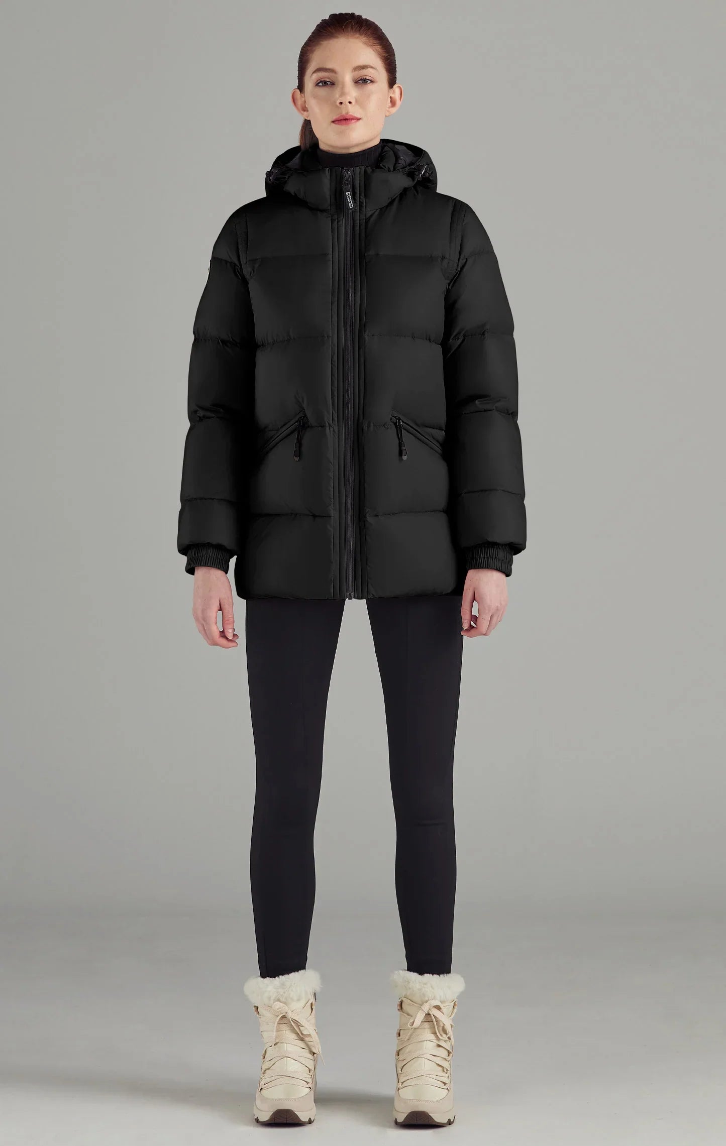 Adena-Women-Lightweight-Puffer-Jacket-Black