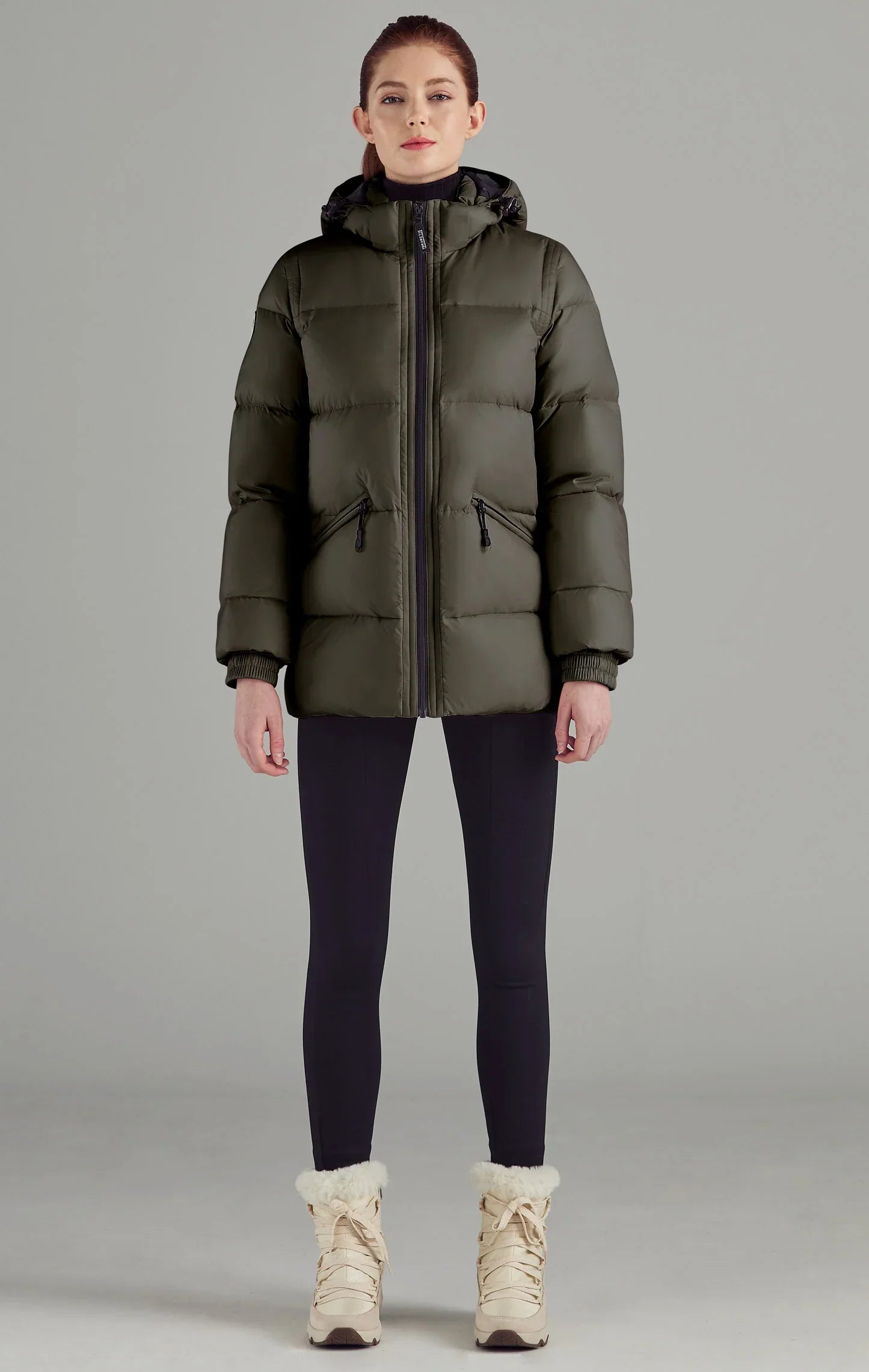 Adena-Womens-Lightweight-Puffer-Jacket-Green