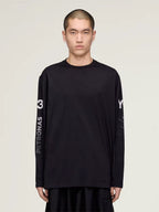 Adidas-Y-3-Mercedes-Chaos-Logo-Long-Sleeve-Tee-Shirt-Black