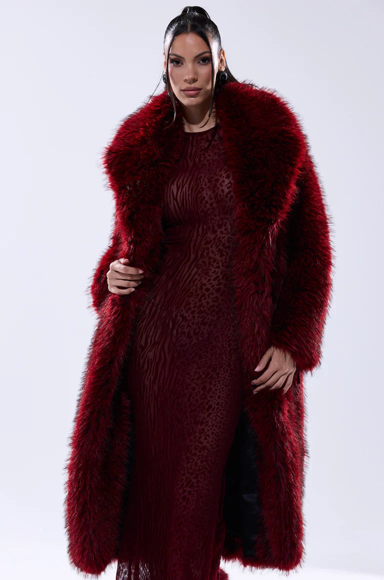 Akira-Red-Faux-Fur-Coat