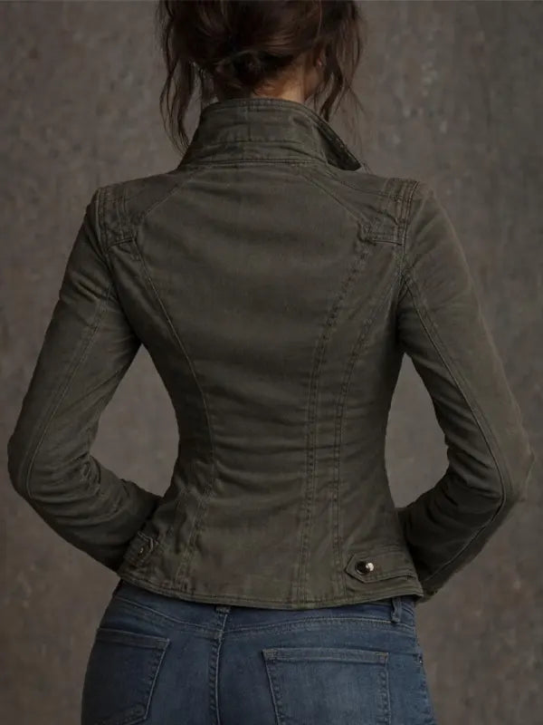 Alayna Howell Women's Vintage Slim Fit Denim Jacket