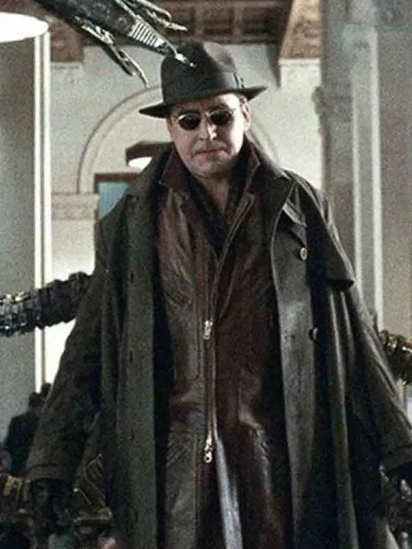 Alfred Molina Spider-Man: No Way Home Black Leather Coat