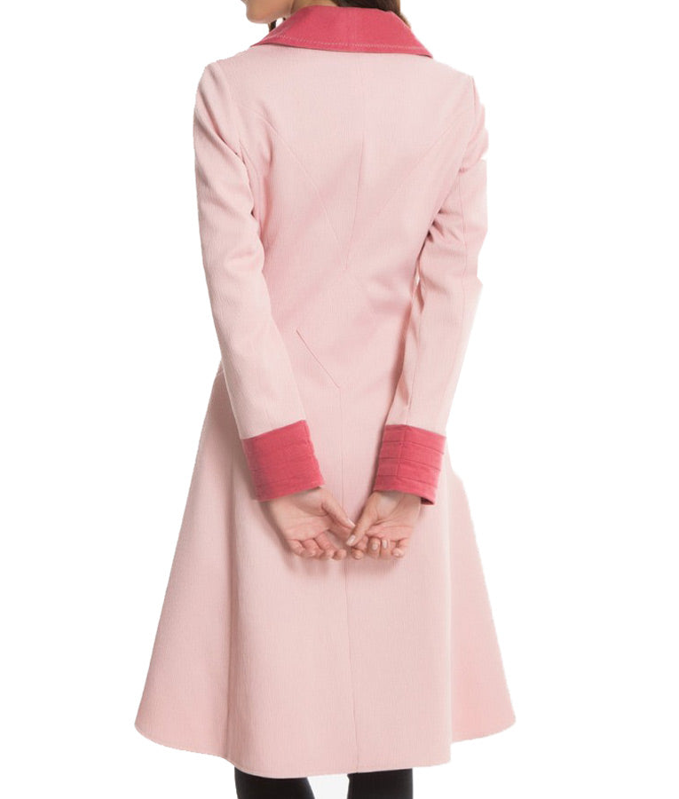 Harry Potter Queenie Goldstein Pink Wool Coat
