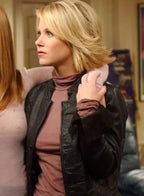 Amy Green Friends S10 Black Leather Jacket