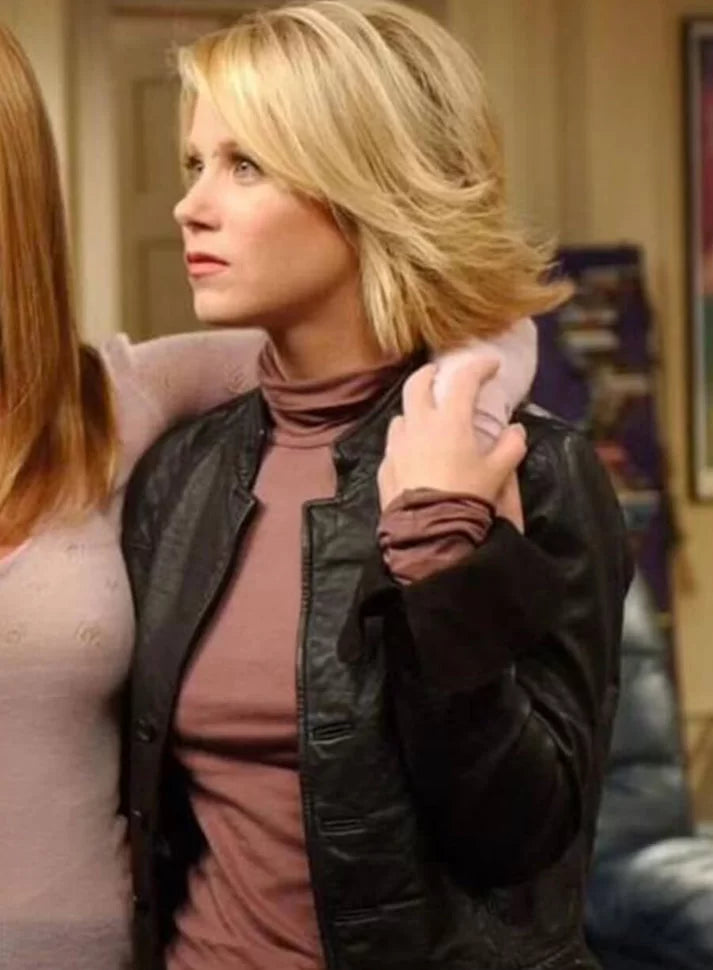 Amy Green Friends S10 Black Leather Jacket