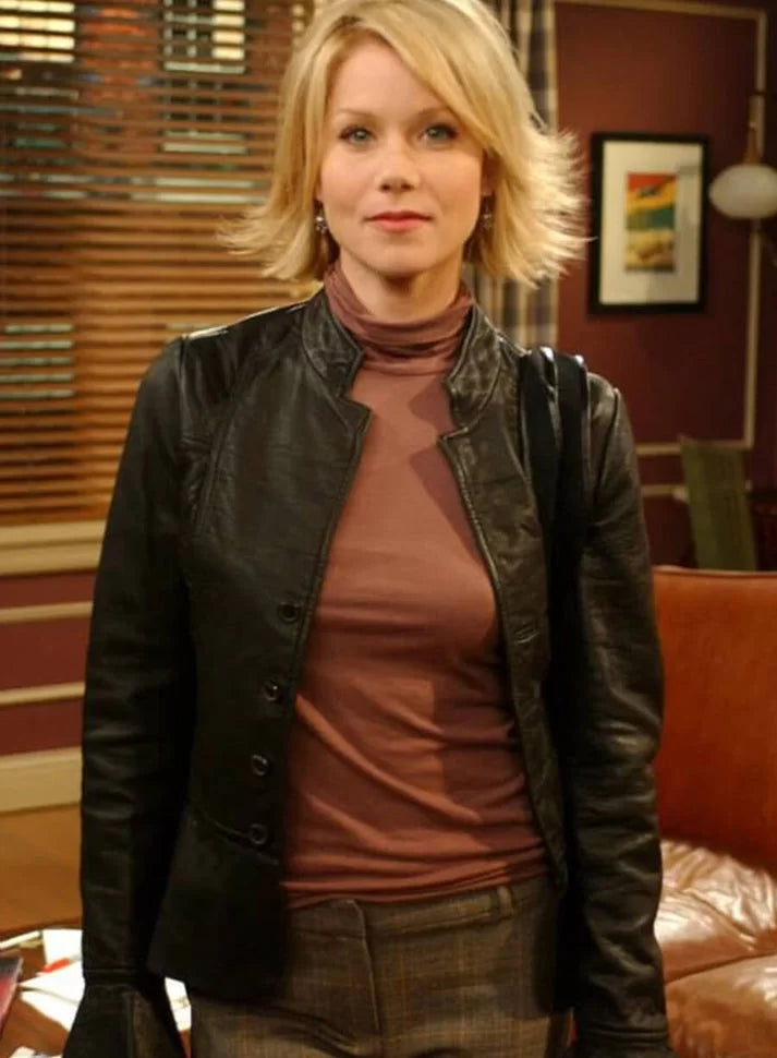 Amy Green Friends S10 Black Leather Jacket