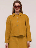 Angelita Greenholt Women Oversize Cotton Mustard Jacket