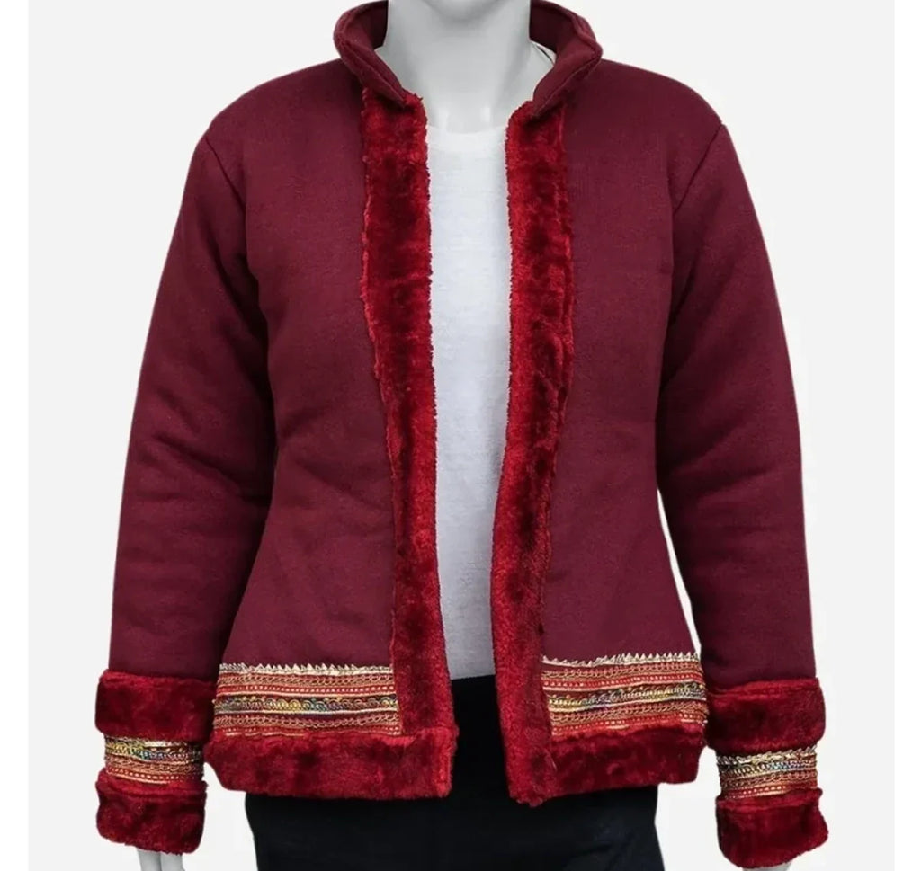 Anna-Kendrick-Movie-Noelle-Red-Shearling-Jacket