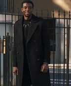 Chadwick Boseman Avengers Infinity War Black Wool Coat
