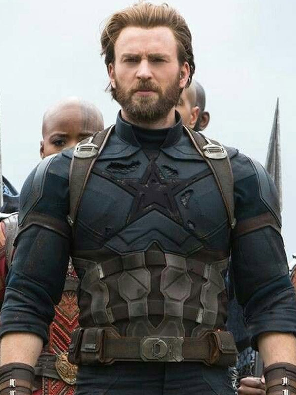 Chris Evans Avengers Infinity War Leather Jacket
