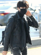 BTS-Incheon-Airport-Jungkook-Black-Leather-Jacket
