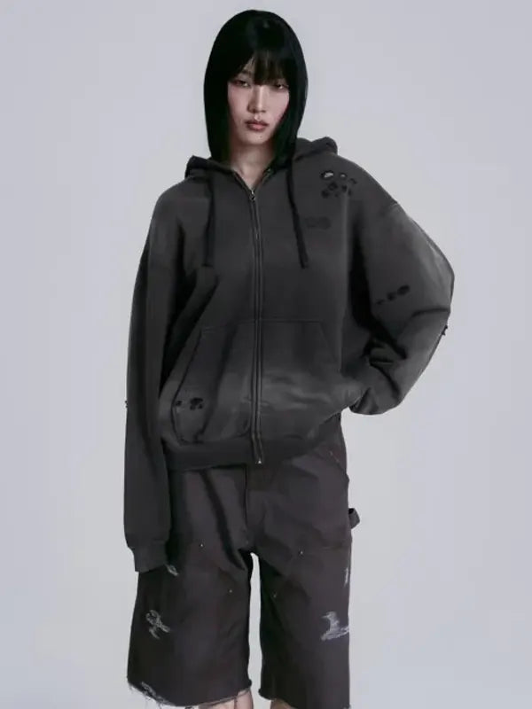 BTS World Tour ARIRANG Zip-up Black Hoodie