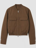 Bailey Brown Cotton Bomber ZIP Jacket