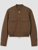 Bailey Brown Cotton Bomber ZIP Jacket