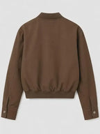 Bailey Brown Cotton Bomber ZIP Jacket