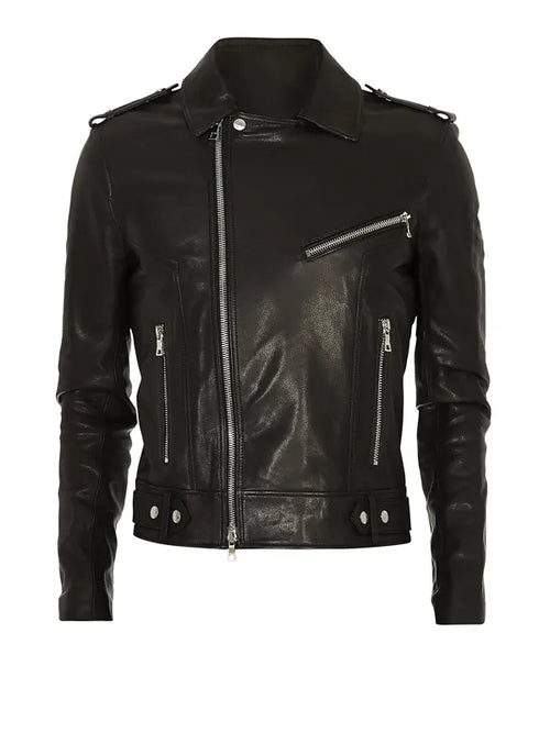 Balmain Leather Jacket Mens